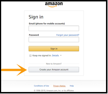 Step 1 : Create an Amazon Account