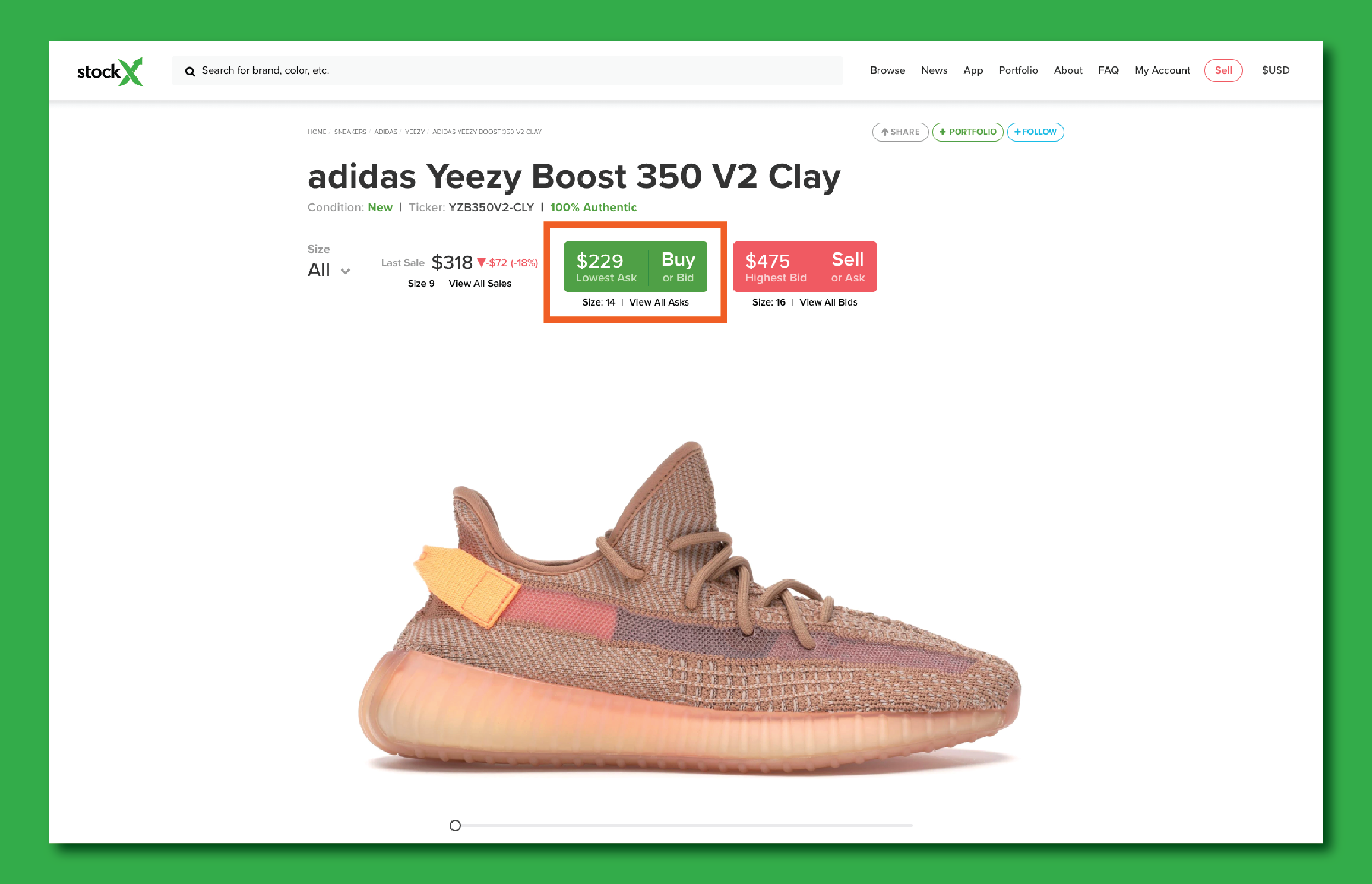 stockx yeezy clay